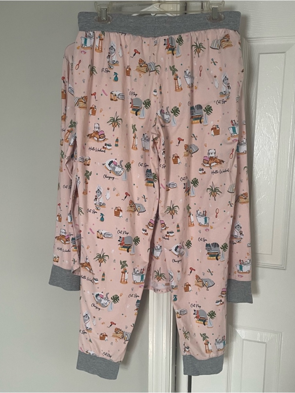 Cuddle Duds Cat Spa soft fleece pajamas size M - Picture 5 of 7